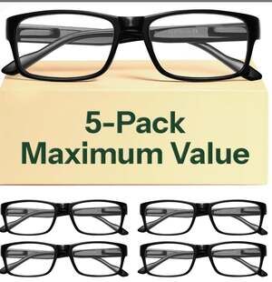Gaoye 5-Pack Blue Light Blocking Reading Glasses  for Men and Women